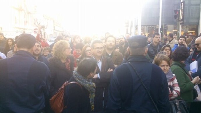 Movilización contra el desahucio de una anciana en A Coruña
