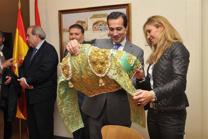 Salvador Victoria y Cristina Sánchez, en el Museo de Las Ventas