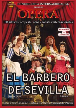 Cartel de la ópera 'El barbero de Sevilla'