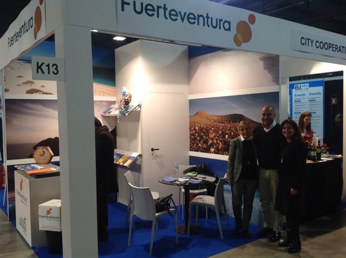 Stand de Fuerteventura en la Feria BIT de Milán