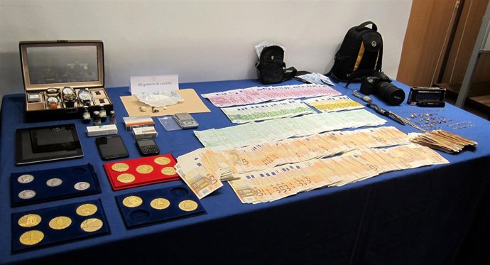 Material intervenido por Policía Nacional a presuntos autores de 17 robos