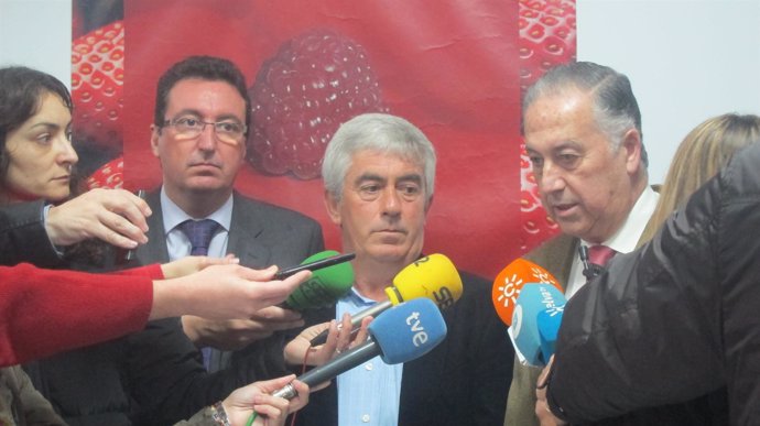 El subdelegado del Gobierno en Huelva, Enrique Pérez Viguera, Garrocho y Gonzále