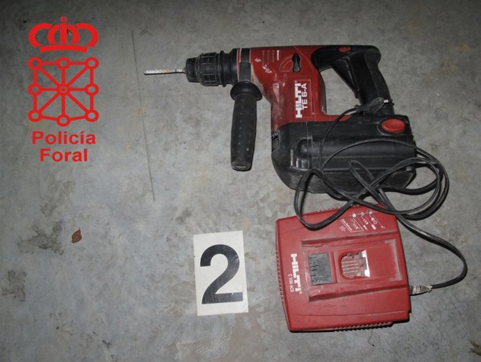 Imagen del taladro sustraido por el detenido.