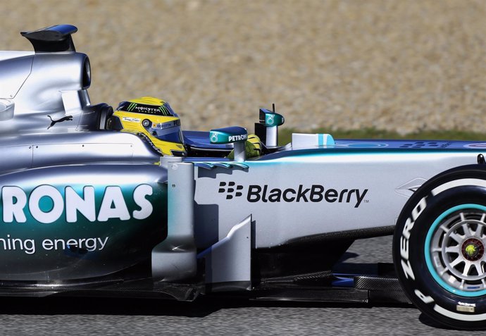 Nico Rosberg en los test de Montmeló