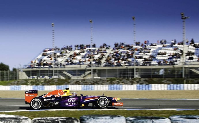 Sebastian Vettel en los entrenos de Jerez