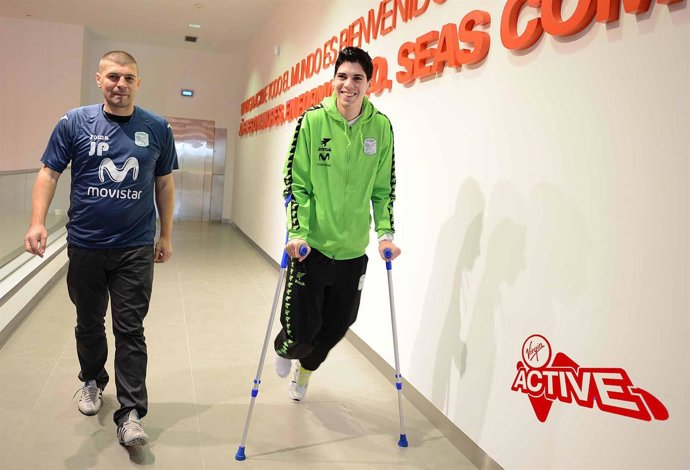 Matías, del Inter Movistar, en su fase de recuperación