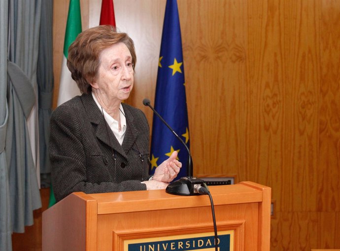 La científica Margarita Salas en la Universidad Pablo de Olavide de Sevilla