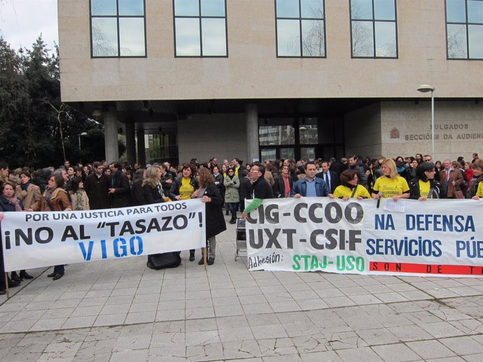 Protesta de jueces y otros trabajadores de la Justicia en Vigo