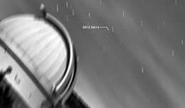Grabación del asteroide 2012 DA14