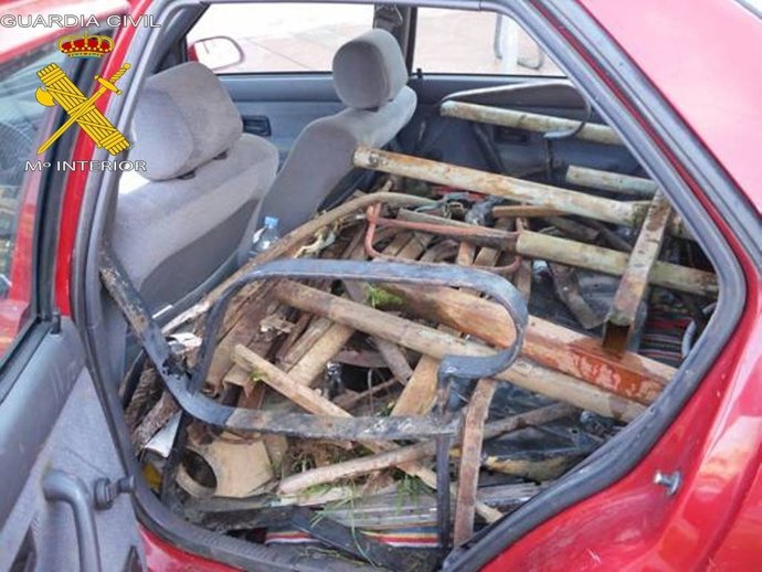 Las piezas mecánicas del mecanismo del Molino de los Puentes recuperadas.