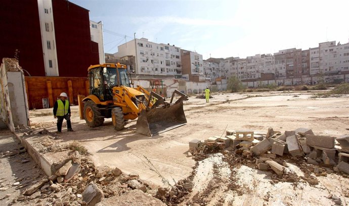 Inicio de las obras del Colegio de la calle Puerto Rico 