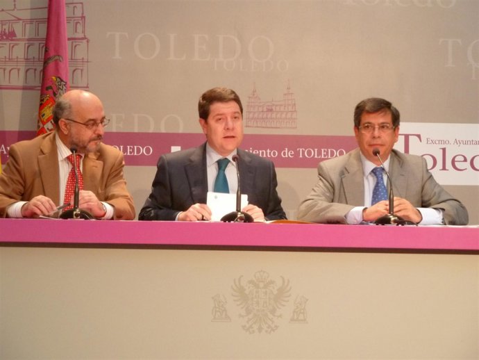 Alcalde de Toledo, Emiliano García-Page y el concejal Rafael Perezagua