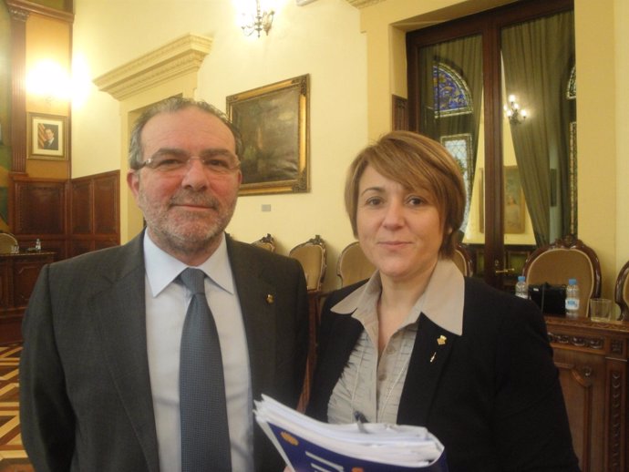 Joan Reñé y Rosa Pujol (Diputación de Lleida).