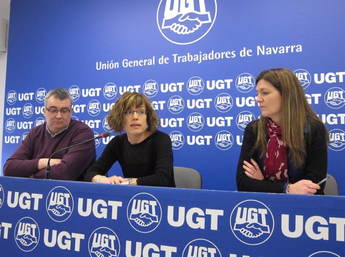 Txomin Turrillas, Idoia Remirez y Silvia Marraco, de UGT.