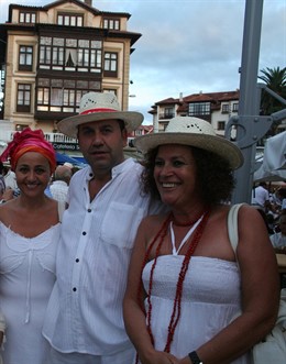 Noceda con el alcalde de Begur, Joan Català