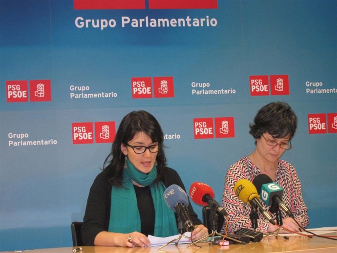 Las diputadas del PSdeG Susana Bayo y Patricia Vilán en rueda de prensa