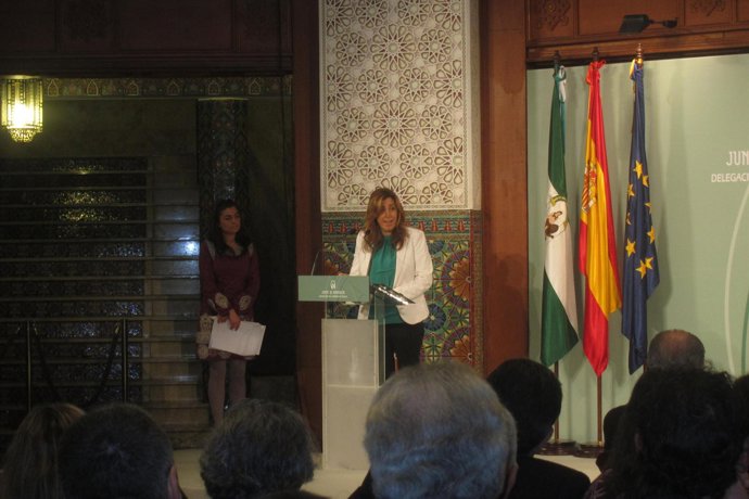Susana Díaz, durante el acto