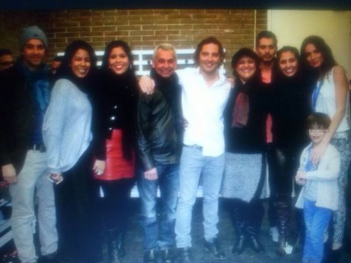 David Bisbal, Raquel y Gael con la familia política de Raquel