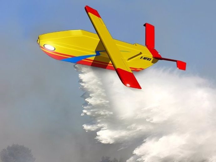Avión no tripulado que podría apagar incendios por la noche