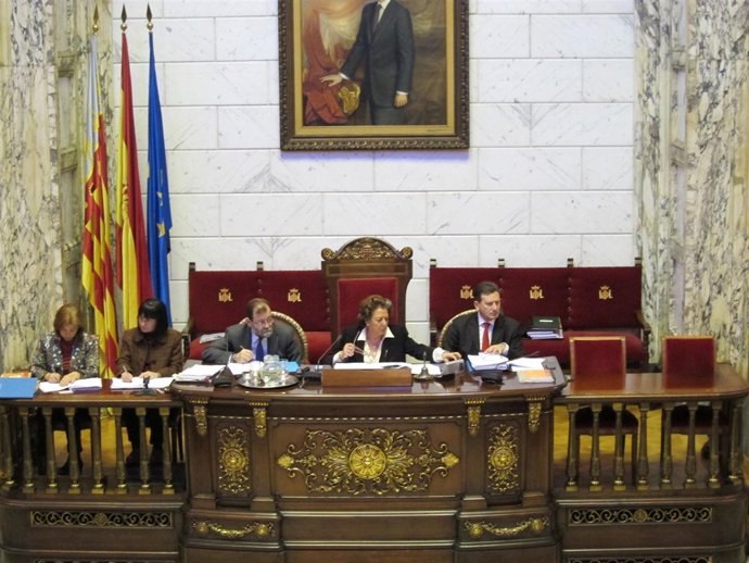 Rita Barberá en un momento del pleno 