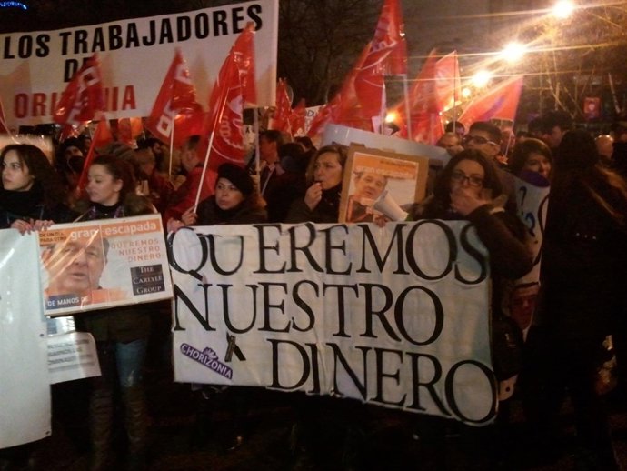 CONCENTRACIÓN DE TRABAJADORES DE ORIZONIA EN MADRID