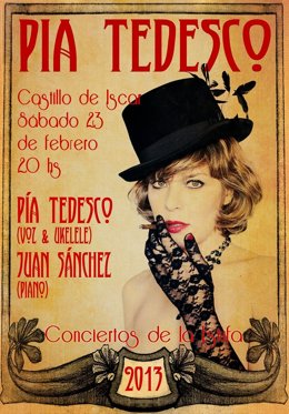 Cartel de la participación de Pía Tedesco en Los Conciertos de la Estufa