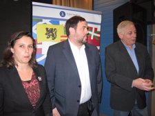 Orion Junqueras y Guillerme Vázquez en declaraicones a los medios