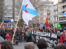 Protesta de la 'marea ciudadana' del 23-f en A Coruña