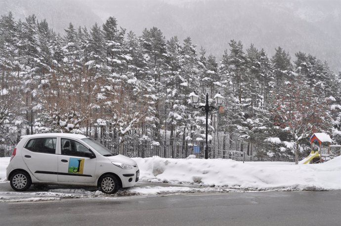Problemas en las carreteras de Huesca por las nevadas