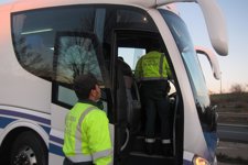 Control transporte escolar por Guardia Civil