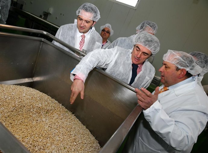 Leandro Esteban, visita empresa