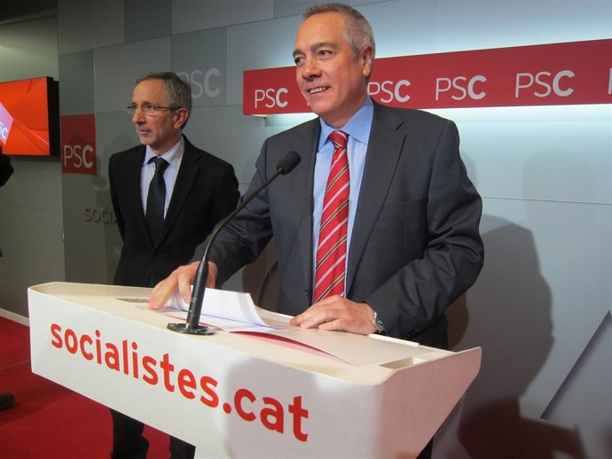  El Alcalde De Granollers, Josep Mayoral, Y El Líder Del PSC, Pere Navarro