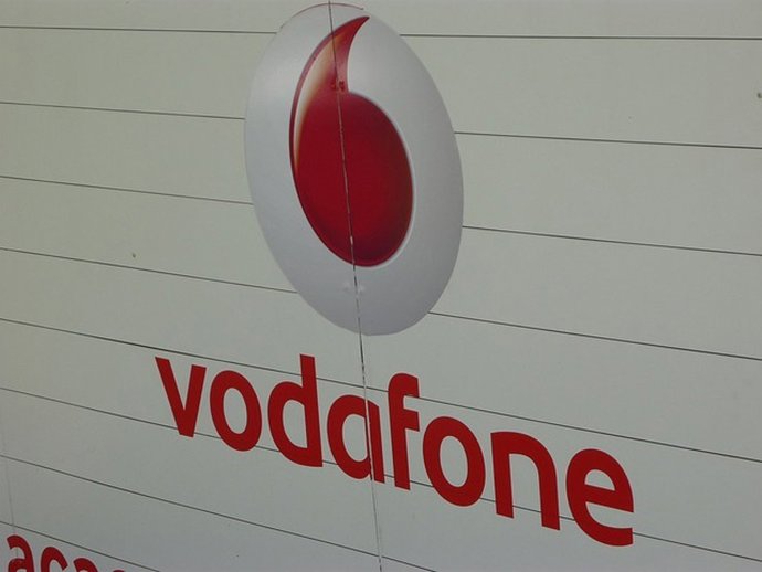 Fotografía del logotipo de Vodafone 