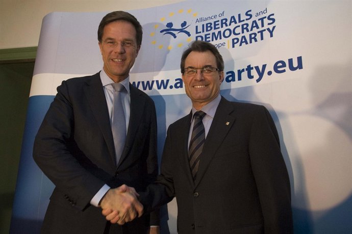 Artur Mas con el primer ministro holandés, Mark Rutte