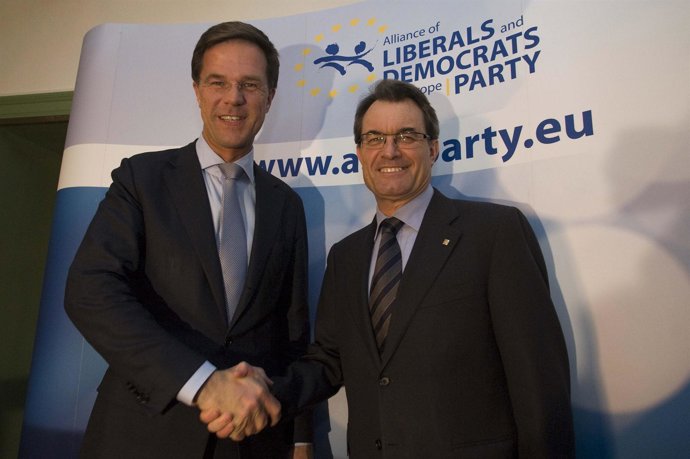 Artur Mas con el primer ministro holandés, Mark Rutte