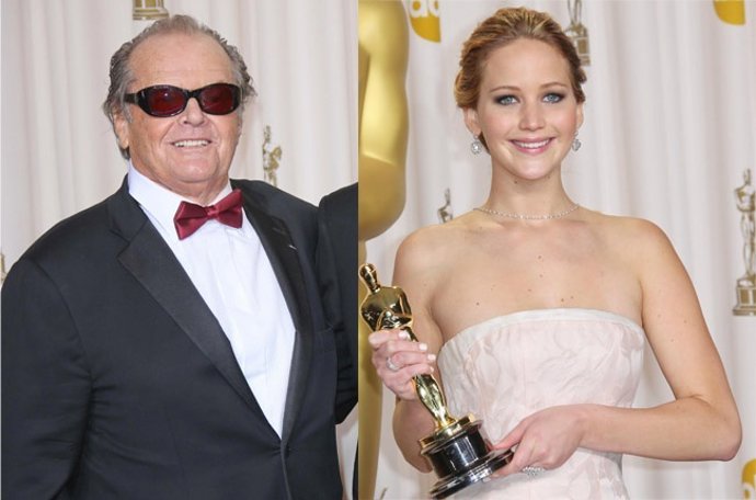 Jack Nicholson coquetea abiertamente con Jennifer Lawrence