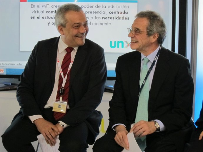 Victor Calvo-Sotelo y César Alierta, en el MWC