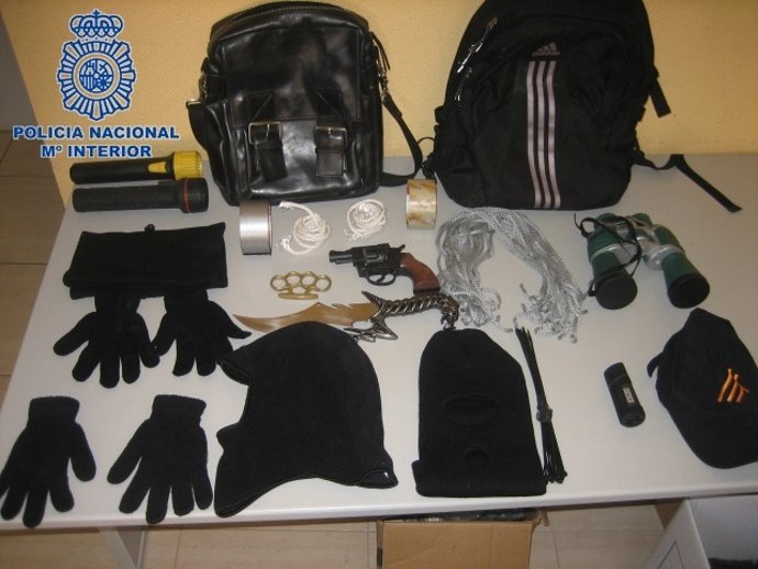 Objetos recuperados por la Policía 