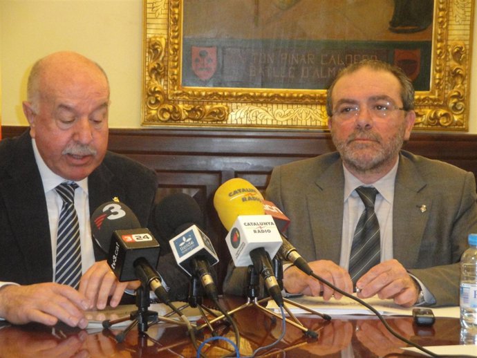 C.Barrera, síndic de Aran y J.Reñé, presidente de la Diputación de Lleida