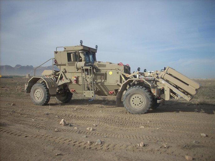 Vehículo 'Husky', especializado en detección de explosivos improvisados