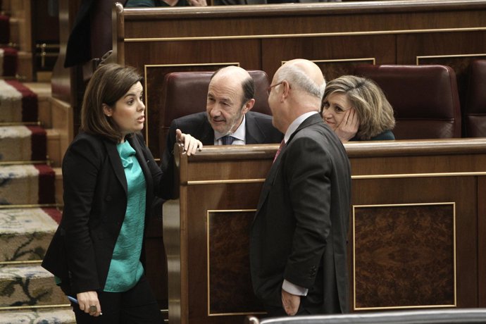 Rubalcaba, Santamaría y Duran en el Congreso