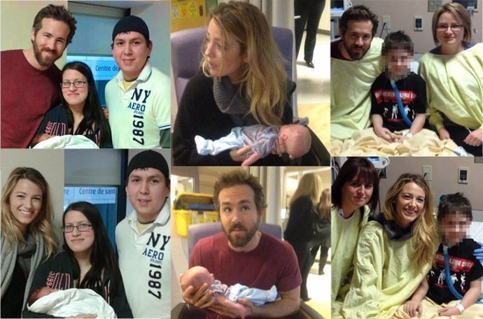 Blake Lively y Ryan Reynolds visitan la unidad pediátrica de un hospital