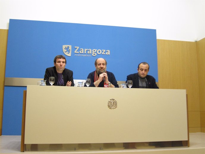 Pablo Muñoz, José Manuel Alonso y Raúl Ariza en rueda de prensa