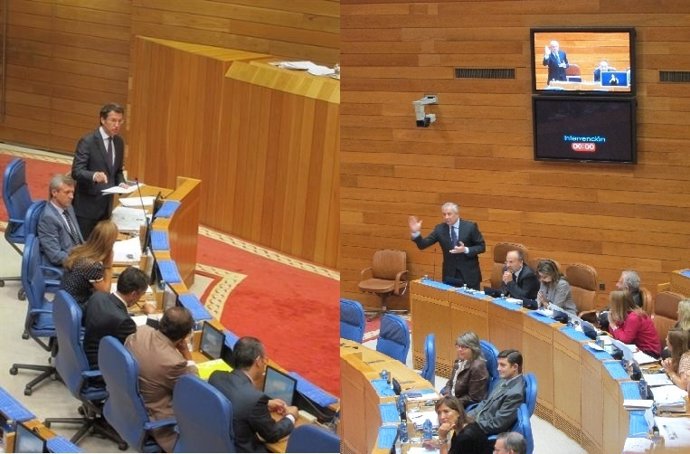 Feijóo Y Pachi Vázquez Cara A Cara En El Parlamento