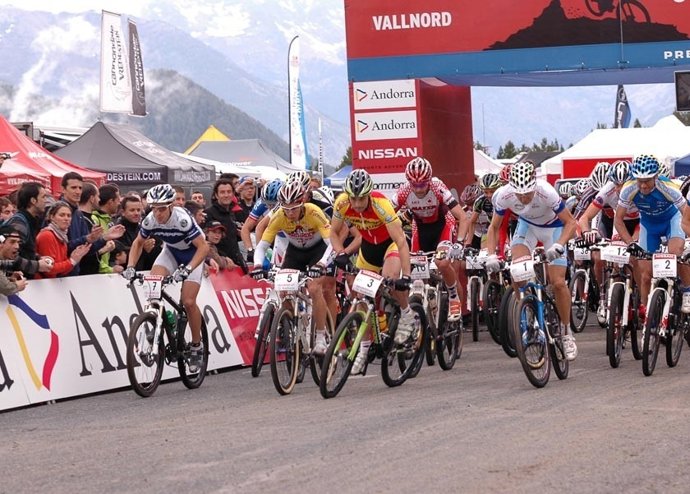 Prueba de la Copa del Mundo de MTB en Vallnord