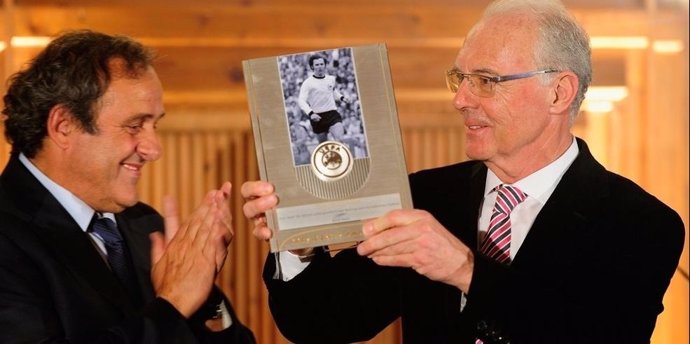 Michel Platini y Franz Beckenbauer
