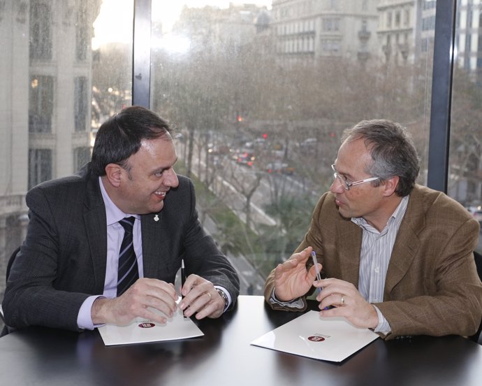 Valentí Junyent (Localret) y Carles Rossinyol (diputado Hacienda Diputación)