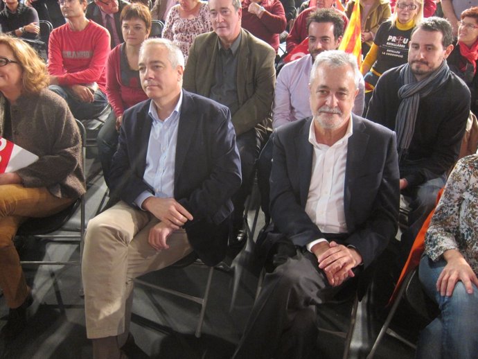 Pere Navarro (PSC) y José Antonio Griñán (PSOE)