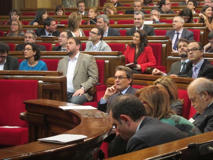 Artur Mas, en el pleno del Parlament