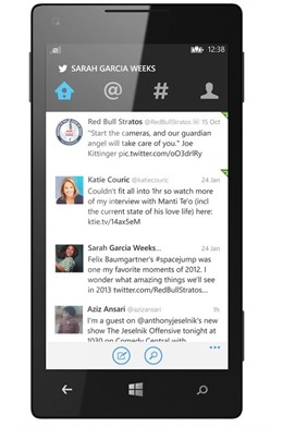 Actualización Twitter para Windpows Phone con Live Titles